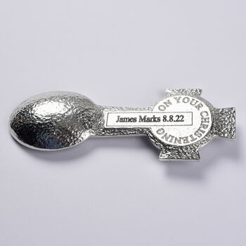 Personalised Celtic Cross Christening Spoon Gift, 4 of 8