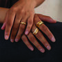 Wave Chunky Gold Ring In 18 K Gold Plated Vermeil, thumbnail 10 of 10