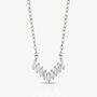 Silver Or Gold Baguette Chevron Necklace, Women's Valentine's Jewellery, thumbnail 6 of 7