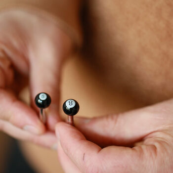 Eight Ball Pool Design Cufflinks In A Gift Box, 2 of 11