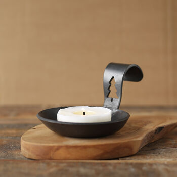 Christmas Limited Edition Candle Holder With Curved Handle : Festive Tree Design, 3 of 9