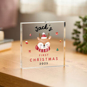 Baby’s First Christmas Acrylic Block Xmas Gift, 3 of 4
