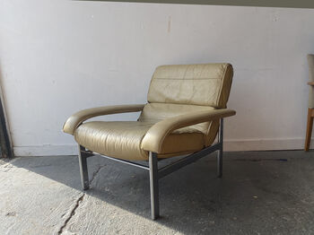 Mid Century ‘Pieff’ Leather ‘Gamma’ Lounge Chair, 10 of 12