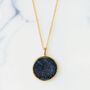 'The Circle' Sapphire September Birthstone Necklace, Gold Plated, thumbnail 1 of 7