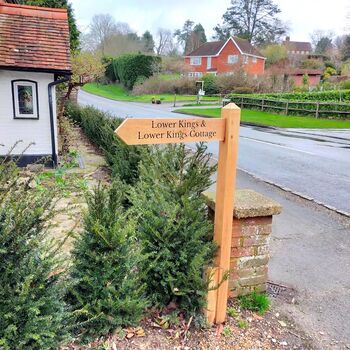 Engraved House Name Driveway Post, 4 of 12