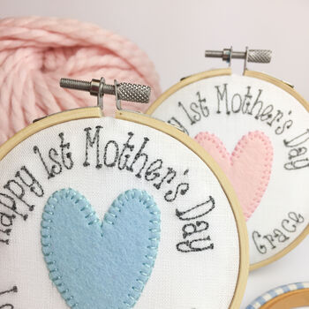 First Mothers Day Embroidered Personalised Card, 5 of 7