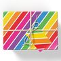 Rainbow Stripe Wrapping Paper, thumbnail 1 of 3