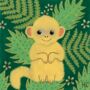 Reusable Eco Friendly Monkey Children's Card Blank Inside Or Optional Handwritten Message, thumbnail 6 of 11