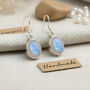 Handmade Moonstone Drop Earrings In Sterling Silver, thumbnail 1 of 4