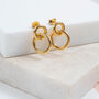 Kelso Large Chunky Gold Vermeil Earrings, thumbnail 1 of 4