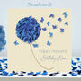 Mum Heavenly Birthday Butterfly Blue Hydrangea Card, thumbnail 1 of 11