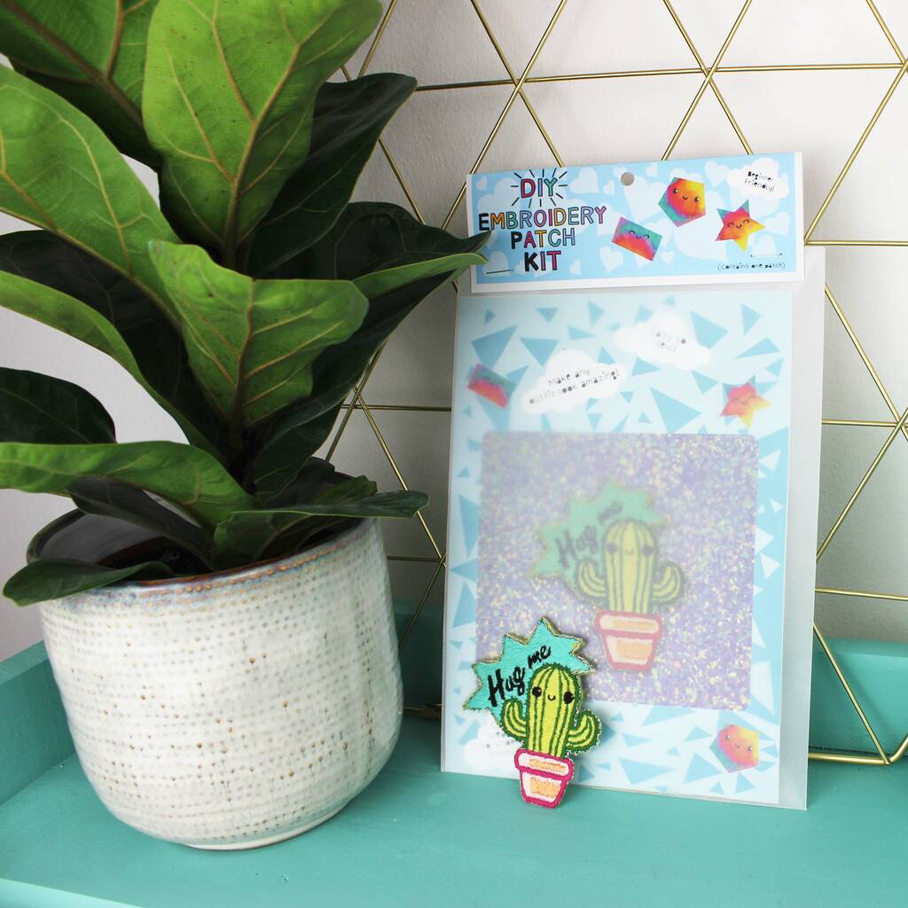 Cactus Embroidery Patch Craft Kit By Ellbie Co.
