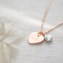 Sterling Silver Esme Heart And Birthstone Necklace, thumbnail 2 of 12