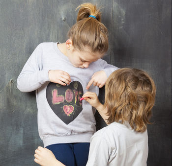 Heart Print Chalkboard Sweatshirt, 3 of 6