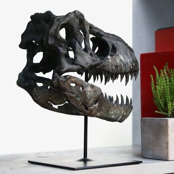 T Rex Dinosaur Skull Hand Painted 3D Model Statue Gifts For Him, 5 of 10