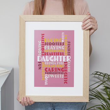 Personalised Typography Word Art Print 'Use Any Words', 5 of 8