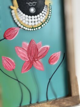 Handpainted Pichwai Wall Plates, Set Of Two, 3 of 12