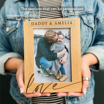Personalised Daddy Love Father's Day Photo Frame Gift, 4 of 11