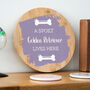 Personalised A Spoilt Dog Lives Here Sign, thumbnail 2 of 7