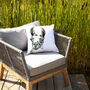 Inky Llama Outdoor Cushion For Garden Furniture, thumbnail 8 of 9