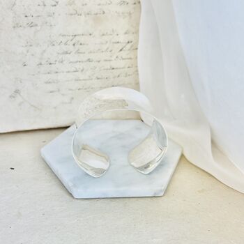 Chunky Adjustable Wide Sterling Silver Cuff Bangle, 4 of 6