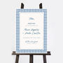 Blue Tile Mediterranean Wedding Welcome Sign, thumbnail 2 of 3