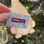 Gonk Gnome Gift Card Holder Christmas Tree Decoration, thumbnail 3 of 4