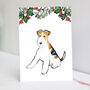 Fox Terrier Christmas Card, thumbnail 1 of 6