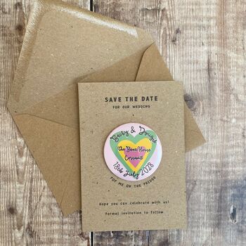 Heart Save The Date Wedding Magnet, 4 of 4