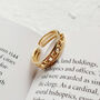Chunky 14 K Gold Chain Link Ring, thumbnail 1 of 3