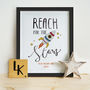 Personalised Reach For The Stars Illustration Print, thumbnail 2 of 4