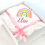 Personalised Embroidered Rainbow Baby Blanket With Name, thumbnail 6 of 11