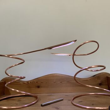 Spiral Copper Desk Lamp, Task Light, Bedside Lamp, 6 of 8