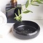 Handmade Black Gloss Ceramic Soap Dish, thumbnail 1 of 10