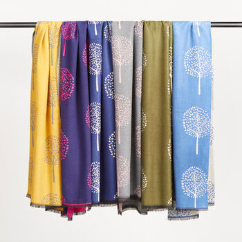 Mulberry Tree Of Life Reversible Scarf, 2 of 10