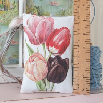 Tulip Flower Print Decorative Lavender Sachet Gift, 7 of 7