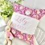 Pink Woodland Creatures Name Cushion, thumbnail 1 of 6