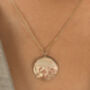 Solid 9ct Gold Hammered Large Disc Pendant Necklace, thumbnail 1 of 5