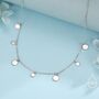 Sterling Silver Dainty Disk Choker Necklace, thumbnail 1 of 12