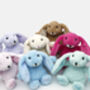 Pink Bunny Toy With Engraved ‘Happy Birthday’ Heart, thumbnail 5 of 6