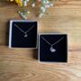 Duo Leaf Pendant With Personalisation Option, thumbnail 3 of 9