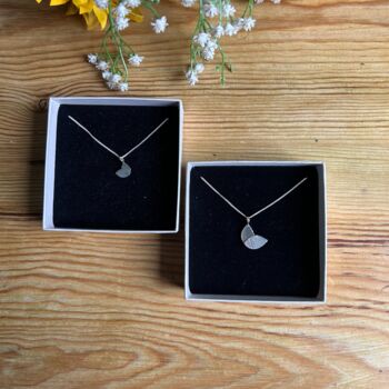 Duo Leaf Pendant With Personalisation Option, 3 of 9