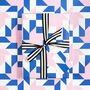 Luxury Patchwork Christmas Wrapping Paper, Blue, thumbnail 1 of 4