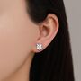 Border Collie Dog Stud Earrings In Oxidised Sterling Silver, thumbnail 2 of 12