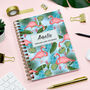 Personalised Flamingo Combined Diary And Notebook, thumbnail 1 of 11