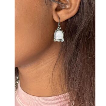 Kara Silver Moonstone Earrings, 6 of 6