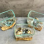 10cm Molten Glass Square Bowl On Teak Root Base, thumbnail 12 of 12