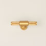 G Decor Luxury Solid Brass Knurled Single T Door Knobs, thumbnail 4 of 4
