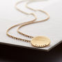 Personalised Small Hammered Disc Necklace, thumbnail 1 of 6