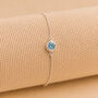 Personalised Sterling Silver March Birthstone Aquamarine Bracelet, thumbnail 1 of 10
